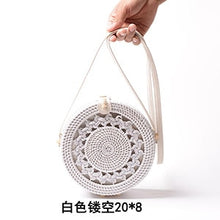 Load image into Gallery viewer, Vintage Handmade Women White Rattan Bags