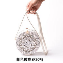 Load image into Gallery viewer, Vintage Handmade Women White Rattan Bags