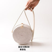 Load image into Gallery viewer, Vintage Handmade Women White Rattan Bags