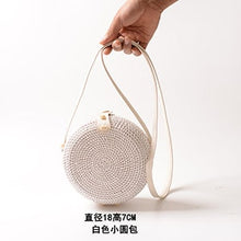 Load image into Gallery viewer, Vintage Handmade Women White Rattan Bags