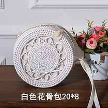 Load image into Gallery viewer, Vintage Handmade Women White Rattan Bags