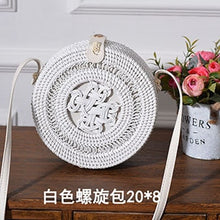 Load image into Gallery viewer, Vintage Handmade Women White Rattan Bags