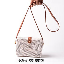 Load image into Gallery viewer, Vintage Handmade Women White Rattan Bags
