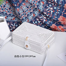 Load image into Gallery viewer, Vintage Handmade Women White Rattan Bags