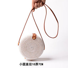 Load image into Gallery viewer, Vintage Handmade Women White Rattan Bags