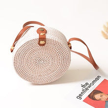 Load image into Gallery viewer, Vintage Handmade Women White Rattan Bags