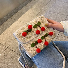 Load image into Gallery viewer, Vintage Handmade Women White Rattan Bags