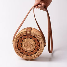 Load image into Gallery viewer, Vintage Handmade Women Rattan Bag Straw