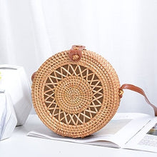 Load image into Gallery viewer, Vintage Handmade Women Rattan Bag Straw