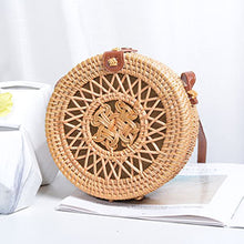 Load image into Gallery viewer, Vintage Handmade Women Rattan Bag Straw