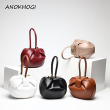 Load image into Gallery viewer, Genuine Leather Women Bucket Handbags
